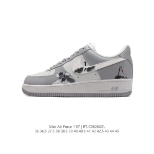 Nike Air Force 1 Low 07 Low Top Casual Sneakers with Air Cushion Sole