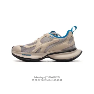 Balenciaga 3XL Sneaker Low Top Vintage Style Foam Cushioning Rubber Sole White
