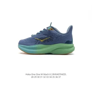 Hoka Mach 6 Kids Running Shoes - Lightweight Cushioned Trainer