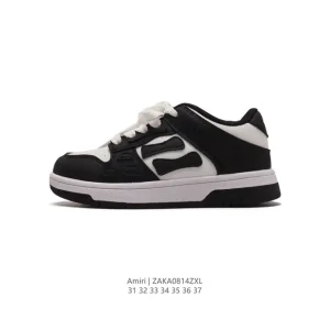Amiri Emil Low-Top Bone Sneakers for Kids - Breathable Leather Shoes