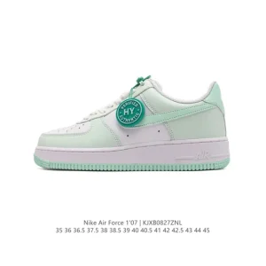 Nike Air Force 1 Low 07 White Leather Sneakers with Air Cushioning