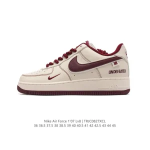 Nike Air Force 1 Low 07 White Leather Sneakers with Air Cushion