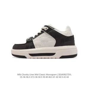 MLB Chunky Liner Mid Retro Streetwear Sneakers with Reflective Details