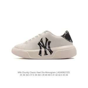 MLB Chunky Classic White Chunky Sole Sneakers for Men and Women