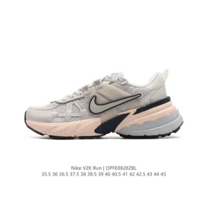 Nike V2K Run Retro Running Shoe with Cushioned Sole and Metallic Accents