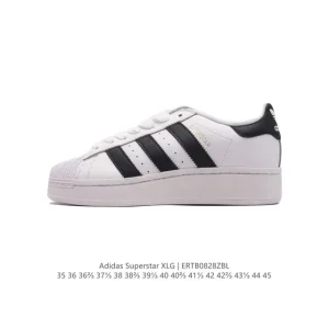 Adidas Superstar XLG Low Top Platform Shell Toe Leather Sneakers