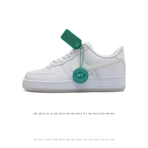 Nike Air Force 1 Low 07 White Leather Sneakers for Men and Women