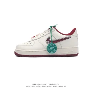 Nike Air Force 1 07 Low White Leather Sneakers for Men and Women