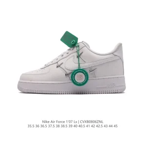 Nike Air Force 1 Low 07 Leather White Casual Sneakers for Men and Women