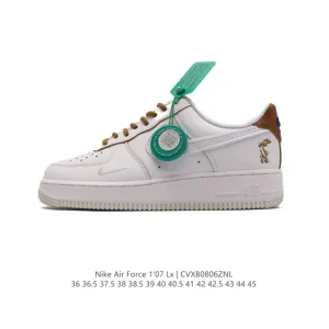 Nike Air Force 1 Low 07 White Leather Casual Sneakers