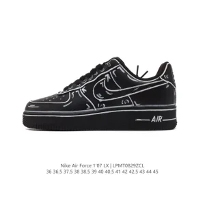 Nike Air Force 1 '07 Low White Leather Casual Shoes with Air Cushion