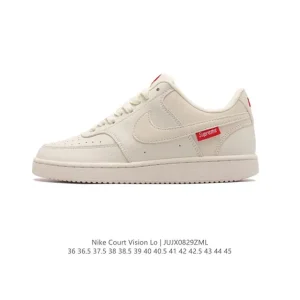 Nike Court Vision Low Vintage Leather Basketball Sneakers for Men and Women