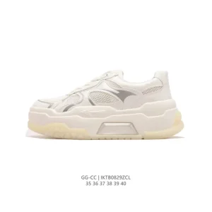 Gg Cc Luxury Men's Leather Dad Shoes White Fashion Sneakers