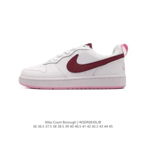 Nike Court Borough Low Unisex Casual Sneakers with Leather Upper