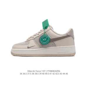 Nike Air Force 1 07 Low White Leather Casual Sneakers