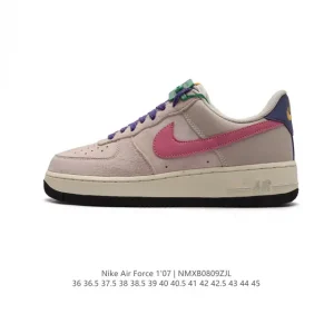 Nike Air Force 1 Low 07 Leather White Gum Sole Casual Sneakers