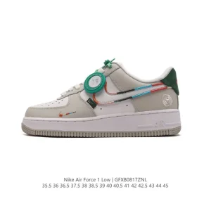 Nike Air Force 1 Low 07 Leather Sneakers White Gum Sole Vintage Style