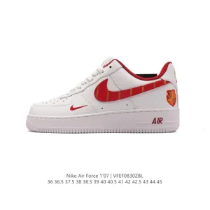 Nike Air Force 1 '07 Low White Leather Casual Sneakers
