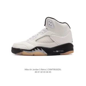 Jordan Air 5 Retro Mid Top Basketball Shoes with Team Jordan Label