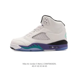 Jordan Air 5 Retro Mid Top Basketball Shoes with Team Jordan Label