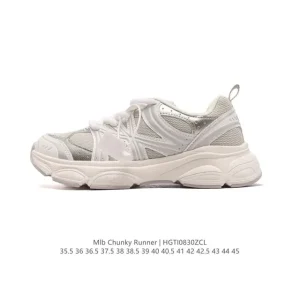 MLB Chunky Runner Liner Low Top Chunky Sole Leather Sneakers