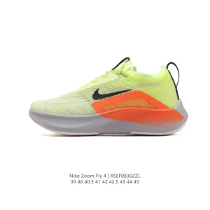 Nike Zoom Fly 4 Carbon Plate Running Shoes with React Foam and Flyknit Upper