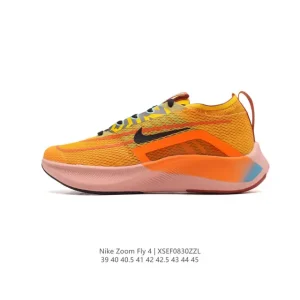Nike Zoom Fly 4 Carbon Plate Running Shoes with React Foam and Flyknit Upper
