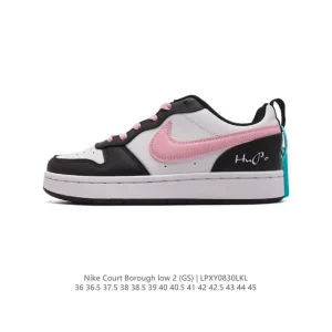 Nike Court Borough Low 2 GS Leather Low Top Sneakers for Men and Women