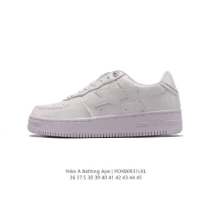 Bape x Nike Air Force 1 Low Camo Sneaker with Air Sole Cushioning