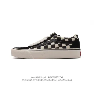 Vans Old Skool Classic Skate Shoes with Thick Sole and Checkerboard Pattern