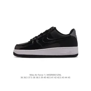 Nike Air Force 1 07 Low White Leather Sneakers with Air Cushion