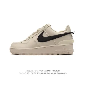 Nike Air Force 1 Low Ambush Collaboration Leather Sneakers with Extended Swoosh