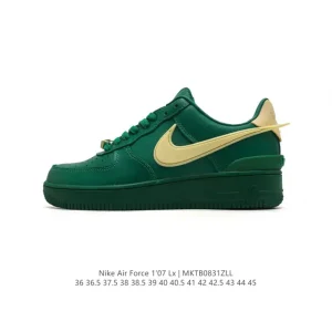 Nike Air Force 1 Low Ambush Collaboration Leather Sneakers with Extended Swoosh
