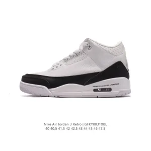 Jordan Air 3 Retro SE Men's Basketball Shoes White Black Cement