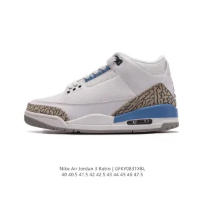 Jordan Air 3 Retro Se Men's Basketball Shoes White Black Cement