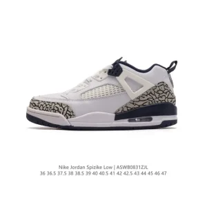 Jordan Spizike Low Houston Oilers Classic Elephant Print Retro Basketball Shoes