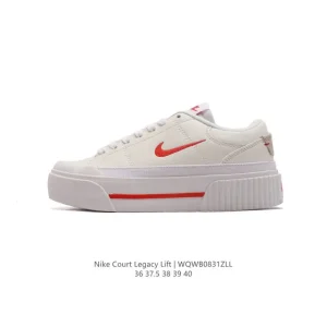 Nike Court Legacy Lift Women's Shoes Retro Thick Sole White Sneakers