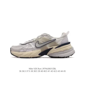 Nike V2K Run Retro Running Shoes with Cushioning and Mesh Upper