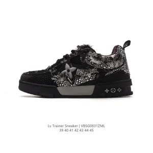 Louis Vuitton Trainer Sneaker Low Full Diamond TPR Sole