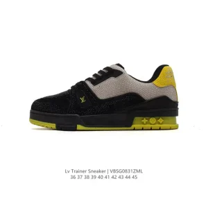 Louis Vuitton Trainer Sneaker Low Top Full Crystal Fashion Sneakers