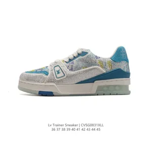 Louis Vuitton Trainer Sneaker Low Full Diamond Luxury Shoes