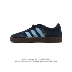 Adidas Vl Court 2.0 Shoes T-Shape Toe Sneakers for Men and Women