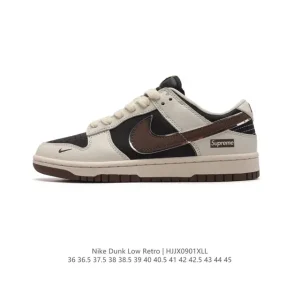 Nike Dunk Low Retro Vintage Basketball Skateboarding Shoes with Canvas Upper
