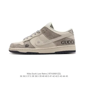 Nike Dunk Low Retro Gucci Collaboration Vintage Basketball Sneaker