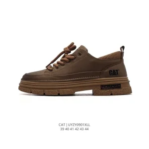 Cat Men's Low Cut Work Boots Breathable Leather Casual Shoes