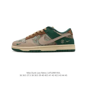 Nike Dunk Low Retro Vintage Basketball Skateboarding Shoes with Canvas Upper