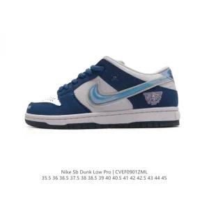 Nike Dunk Low Vintage Leather Sneakers with Double Laces