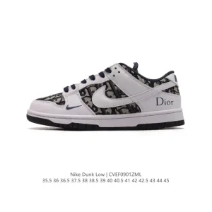 Nike Dunk Low Vintage Leather Sneakers with Dual Laces