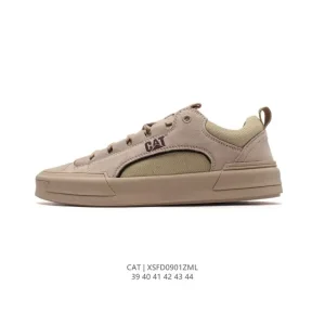 Cat Men's Low-Top Leather Work Boots - Breathable & Durable