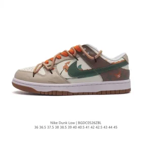Nike SB Dunk Low Zoom Air Skateboarding Shoes with Leather Upper